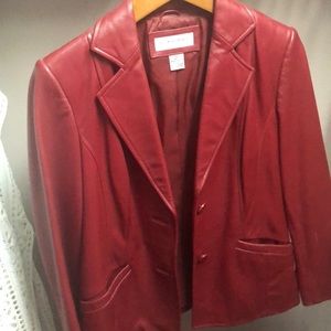 Red leather Jacket